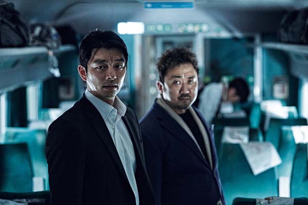 Yoo Gong et Dong-seok Ma dans Dernier train pour Busan (2016)