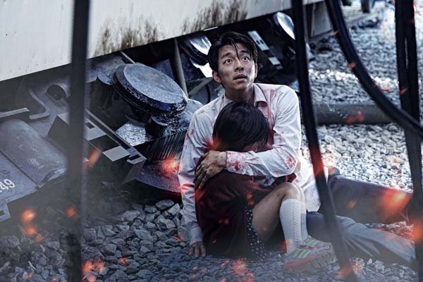 Yoo Gong et Soo-an Kim dans Dernier train pour Busan (2016)