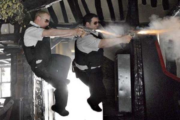 Nick Frost et Simon Pegg dans Hot Fuzz (2007)