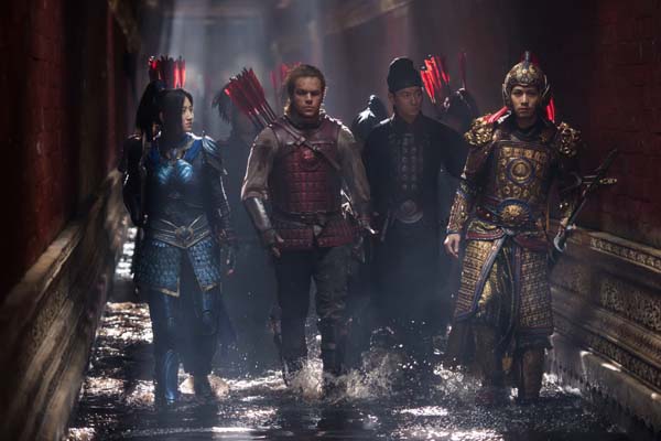 Matt Damon, Andy Lau, Tian Jing, et Cheney Chen dans The Great Wall (2016)