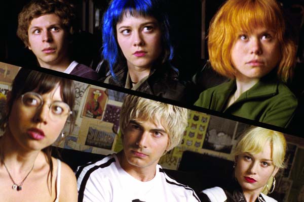 Michael Cera, Brie Larson, Alison Pill, Brandon Routh, Mary Elizabeth Winstead, et Aubrey Plaza dans Scott Pilgrim vs. the World (2010)
