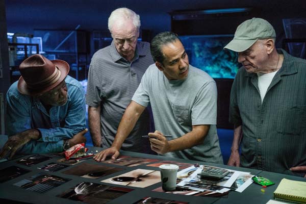 Morgan Freeman, Alan Arkin, John Ortiz et Michael Caine dans Going in Style (2017)