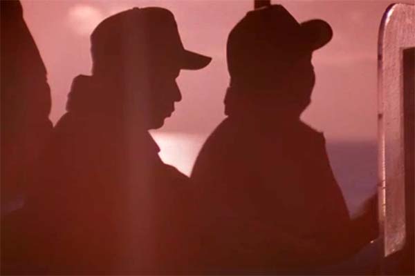 Denzel Washington et Gene Hackman dans Crimson Tide (1995)