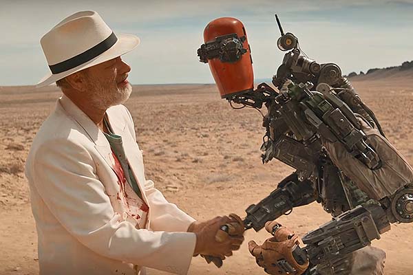 Tom Hanks et Caleb Landry Jones dans Finch (2021)