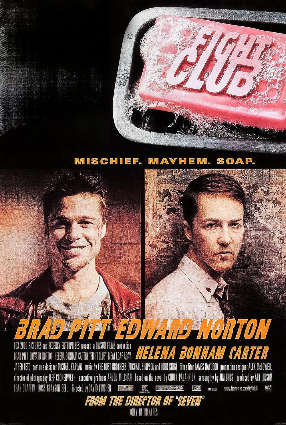 Affiche du film Fight Club (1999), film controversé à sa sortie puis réhabilité avec le temps